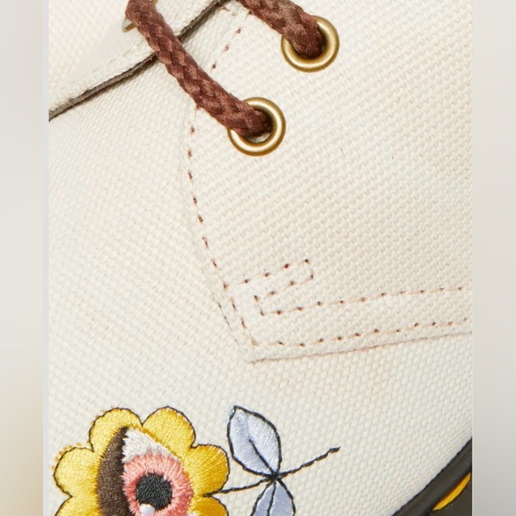 Dr. Martens Vegan 1461 Retro RayCanvas Embroidered Platform ShoesUS Women's 10 - Picture 9 of 16